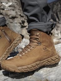 Botas pavehawk botas tácticas militares para hombres trabajos impermeables de verano de invierno Sonw montaña de montaña mujer zapatos de combate de cuero genuino