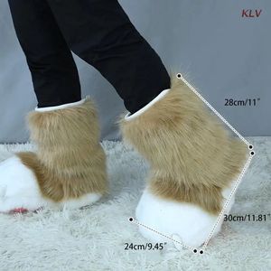 Boots Paws Slipper de animales Papas peludas de la casa peluda Cosplay Cosplay Cosplay 6XDA 231129