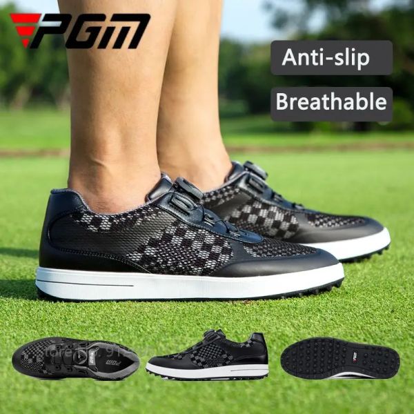 Boots Pgm Golf Chaussures pour hommes Breaks Training en mailles Baseshes Man Antislip Pikes Sports Footwear Male Rotation Golf Trainer