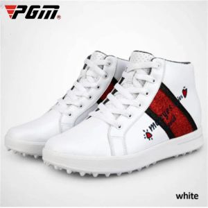 Boots Pgm Golf Chaussures Femmes Haute supérieure Inside Hauteur Chaussures croissantes Chaussures de sport imperméables pour les femmes de golf pour femmes respirantes