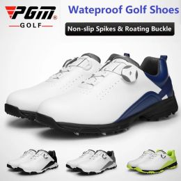 Boots PGM Sneakers imperméables pour hommes chaussures de golf respirant Fiess Training Golf Shoe Man non gold Traineurs de golf rotatifs