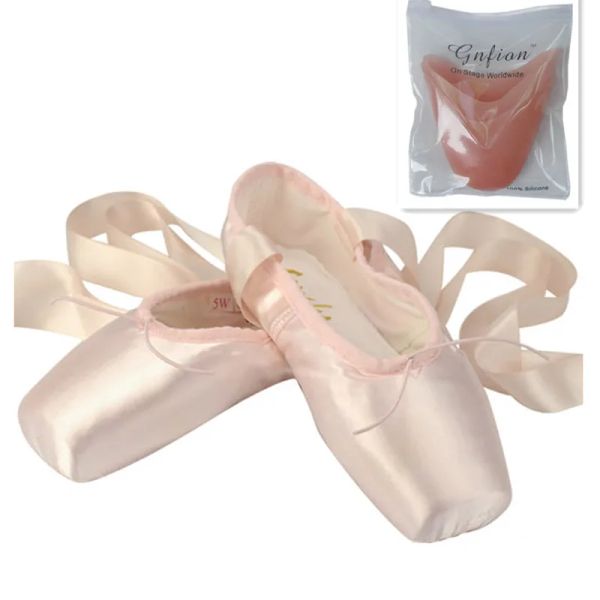 Boots Pink Satin Ballet Shoes Quality Adult Sapatilha de Ponta de Ballet Pointe Chaussures pour femmes filles balletshoespointe
