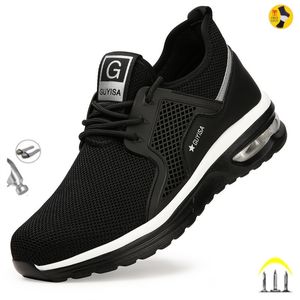 Botas Plus Sise 35-50 Zapatos de trabajo de seguridad para hombre Zapatillas de deporte con cojín de aire indestructibles Botas de invierno con punta de acero resistentes a pinchazos y pinchazos 230830