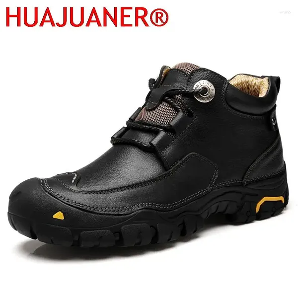 Boots Plus taille 38-46 Chaussures pour hommes en cuir authentique de haute qualité décontracté Luxury extérieur homme baskets Randonnée