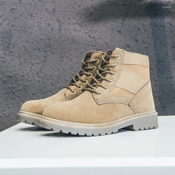 Botas Tallas Grandes para Hombres Moda Antideslizante Moda Todo fósforo Transpirable Casual Punta Redonda Resistente al Desgaste Otoño Invierno Principal