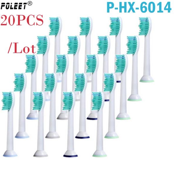 Boots Poleet 20pcs / lot de la meilleure qualité de brosse à dents électrique têtes de remplacement PhX6014 HX6014 pour les têtes de brosse à dents Philips Hygiène orale