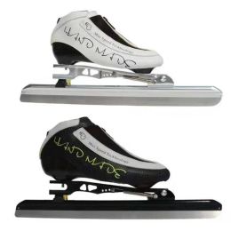 Laarzen professinal long track racing inline snelheid schaatsen schoenen ontwrichte ijsblad 380 mm 410 mm 430 mm ijsschaatsen patines koolstof laars