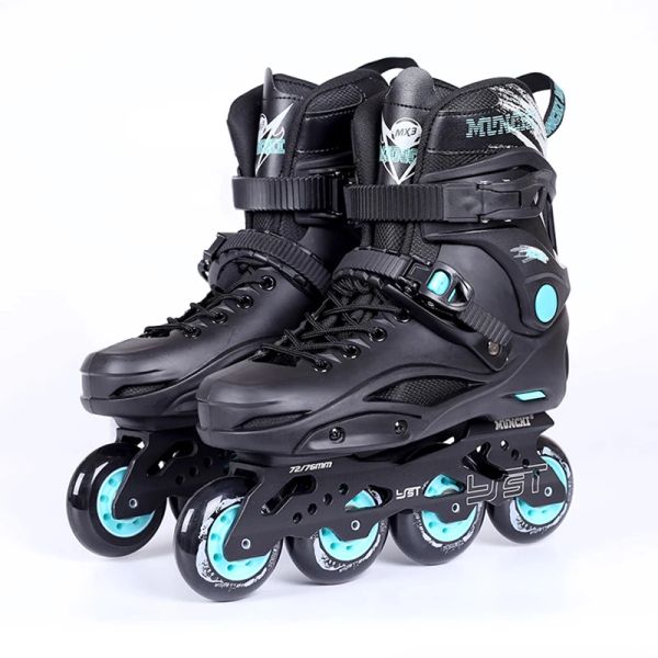 Boots Professional Inline Roller Skate Shoes Sneaker avec 4 roues chaussures de course adulte Speed Speed for Outdoor Sport Slalom Road Show