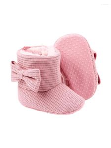 Laarzen pudcoco 2022 babymeisjes jongens sneeuw winter warme massieve zachte zool anti-slip krib schoenen gezellige bowknot bootiesboots