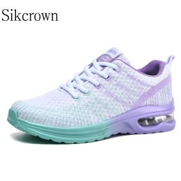 Boots Purple Femme Running Sneakers Sport Chaussures Femmes Luxury Brand de luxe Breakable Air Air Light Mesh Laceup Chaussure Fashion Sneake