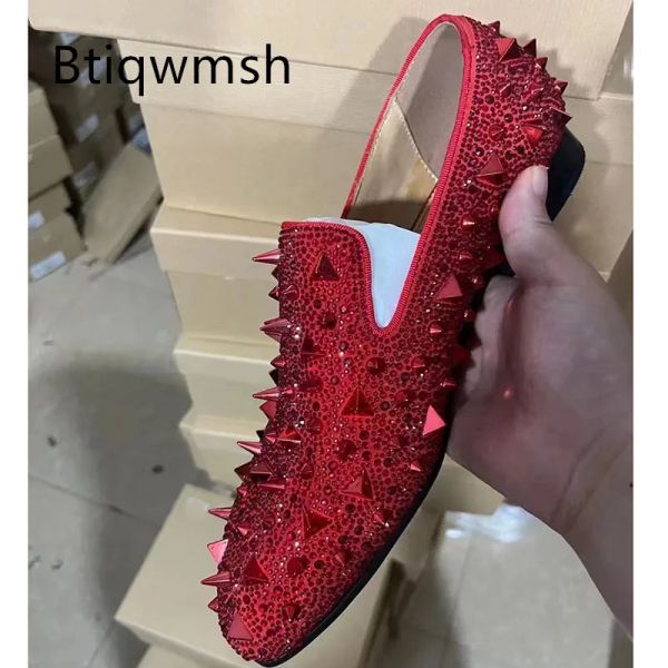 Bottes Chaussures à pointes rouges Man
