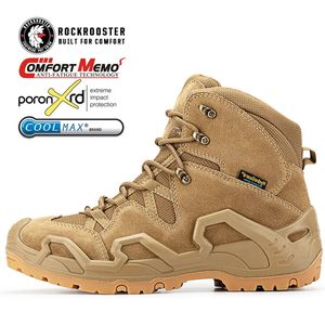 Laarzen ROCKROOSTER Wandelschoenen Mannen waterdichte jachtlaarzen Tactische Desert Combat Enkellaarsjes Mannelijke Militaire mountian Lederen Sneakers 231108