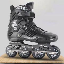 Boots Roller Skates Chaussures 4 roues pvc adulte plat pu caoutchouc roue glissement en ligne baskets extérieurs