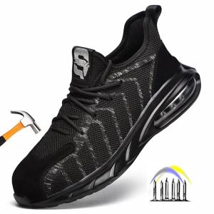 Laarzen Veiligheidsschoenen voor mannen Ademende werkschoenen Anti punctie Werkschoenen met bescherming Luchtkussen Lichtgewicht Werkschoenen