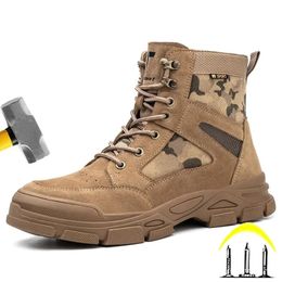 Laarzen Veiligheidsschoenen Heren Hoge Top Werk Sneakers Stalen Neus Antismash PunctureProof Onverwoestbaar 231108