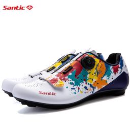 Botas Santic Cycling Shoes para hombres Mujeres Deseñas de bicicleta de carretera
