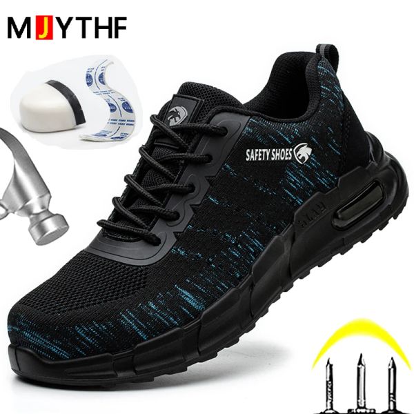 Boots Sécurité Antistatic Men Work Shoes Anti Puncture Anti Smashing Safety Shoes Air Cushion Indestructible Sneakers Breathable Mesh