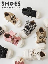 Bottes Sepatu Kanvas anak perempuan sneaker tren bernafas nyaman pour anak anak baru musim gugur 2023 230905