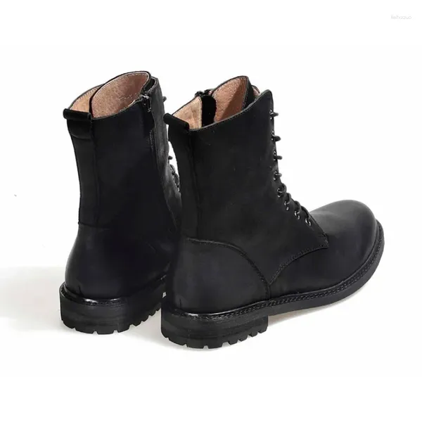 Bottes chaussures hommes Style britannique Vintage en cuir véritable armée militaire haute qualité travail sécurité hiver désert grande taille