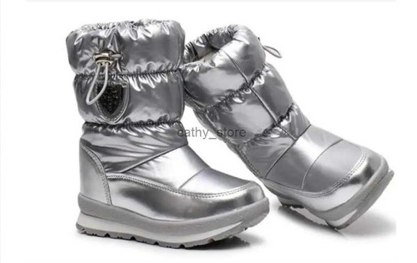 Bottes argent bottes d'hiver Buffie marque qualité russie enfants bottes de neige fille mode livraison gratuite joli lookinL231218