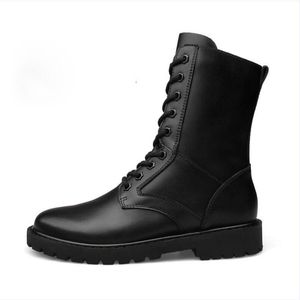 Botas tamaño gran alto zapatos de algodón alto de algodón para hombres calientes de vaca al aire libre para hombres británico martin tobillo cómodo motocicleta de vaquero romano A32 499 689