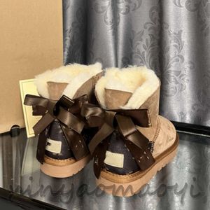 laarzen pantoffels kastanjebont slides schapenvacht shearling tazz nieuwe muilezels dames heren ultra mini platform laars slipon schoenen suède bovenste herfst winter uggitV