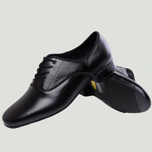 Boots Sneakers hommes Chaussures de danse moderne Canvas latin tango chaussures de salon en cuir en cuir semelle douce homme chaussures de danse respirante noire