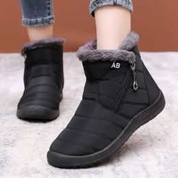 Bottes Bottes de neige femmes bottes de fourrure dames imperméable dames chaussures chaussures à glissière femme décontracté en peluche hiver femme bottes Botas Mujer 230830