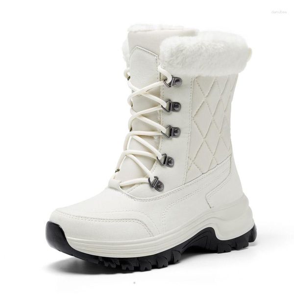 Boots Snow Women 2023 Winter Warm Fashion Designer Plateforme non glissée