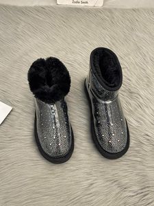 Bottes neige chaussures pour femmes 2023 style d'hiver plus velours épaississement mode imperméable et chaud pain femmes