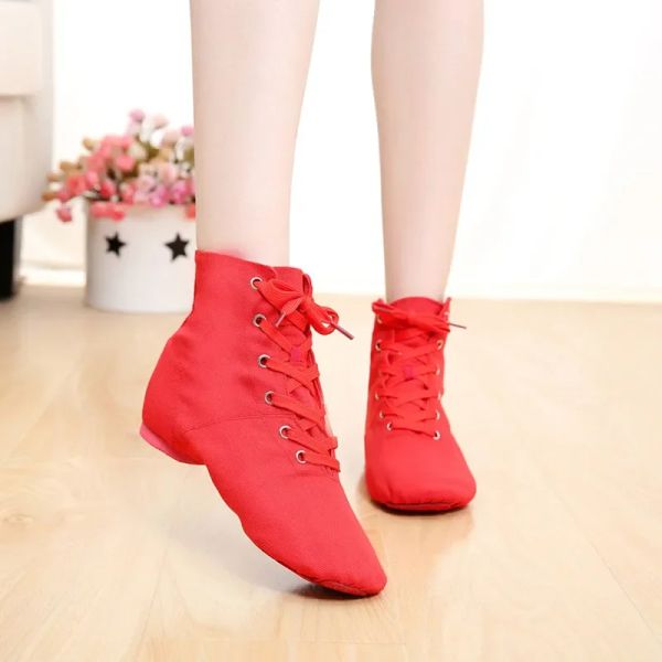 Boots Split Sole Dancing Shoe noir rouge blanc vert ivory khaki rose bleu athlétique hommes femmes garçons filles toile jazz dance chaussures