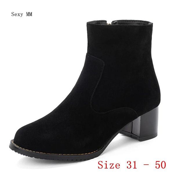 Bottes printemps automne talons hauts femmes bottines bottes femme bottes courtes chaussures talons hauts petites plus taille 31 50