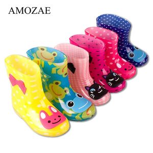 Bottes Printemps automne bottes de pluie enfants motif Animal bottines garçons bébé enfant en bas âge PVC chaussures d'eau imperméables enfants filles 231019