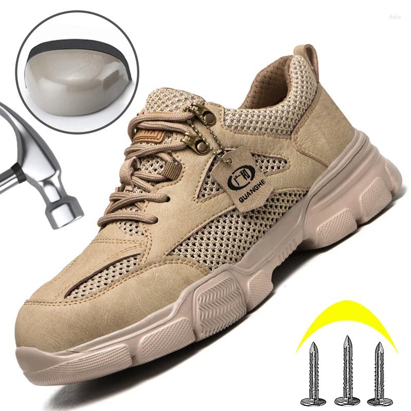 Boots Steel Toe Safety Shoes Puncture-Proof Protection Breathable Men Sneaker Anti-smash Work Shoe Indestructible Security