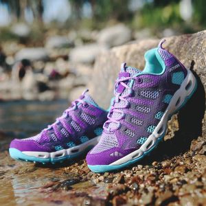 Laarzen zomer mode dames trekking schoenen paren maat 3646 holle zool ademende strand sneakers mannen buiten wandelschoenen vrouwen