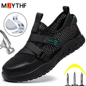 Boots Summer Mesh Work Sneakers For Men Safety Shoes Composite Toe isolerende schoenen Anti -punctie en anti -smashing beschermende schoenen