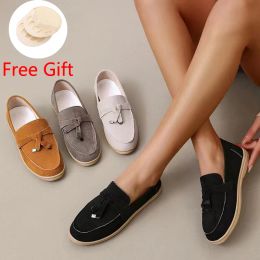 Boots Summer Walk Chaussures Femmes Locs en daim causal mocassin 2022 MMTAL LOCK BEAIE CHAUSSIONS CHAPOS FLATS SOLE SOLE SOLE PLUS Taille