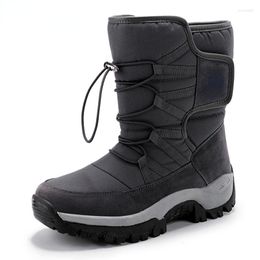 Bottes Supnumu imperméables hommes hiver avec chaussures de fourrure antidérapantes hommes plate-forme épaisse en peluche chaude Botas Drop