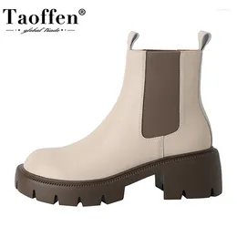 Bottes Taoffen Généhes en cuir Gérothes Mix Boot Couleur Couleur d'hiver Chaussures Fashion Fashion Foes Footwear Shotwear Taille 34-40