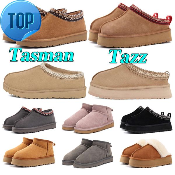 Botas Tazz Zapatilla Tasman Zapatillas Mujer botas ultra Ugh mini plataforma tasman Negro Castaño Rojo Piel mostaza semilla Botines piel esponjosa