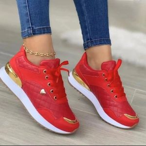 Boots Tenis féminino 2023 femmes Chaussures de tennis Platforms Sneakers Lace Up Ladies Sports Outdoor Chaussures de marche confortables Femères Femme