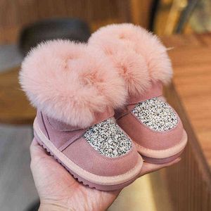 Bottes Les chaussures en coton pour enfants sont chaudes et épaisses en hiver. Les bottes de neige pour bébé sont des semelles souples pour les garçons et les filles de 0 à 3 ans.