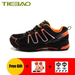 Boots Tiebao Sapatilha Ciclismo Mtb Men Femmes Loissine Cycling Sneakers Selflocking Breatch Mountain Bike Shoes Riding Bicycle Shoe