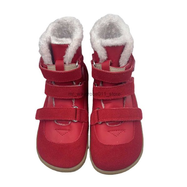 Bottes TipsieToes Top marque pieds nus en cuir véritable bébé enfant en bas âge fille garçon enfants chaussures pour la mode automne hiver 2 sangle bottines Q230926