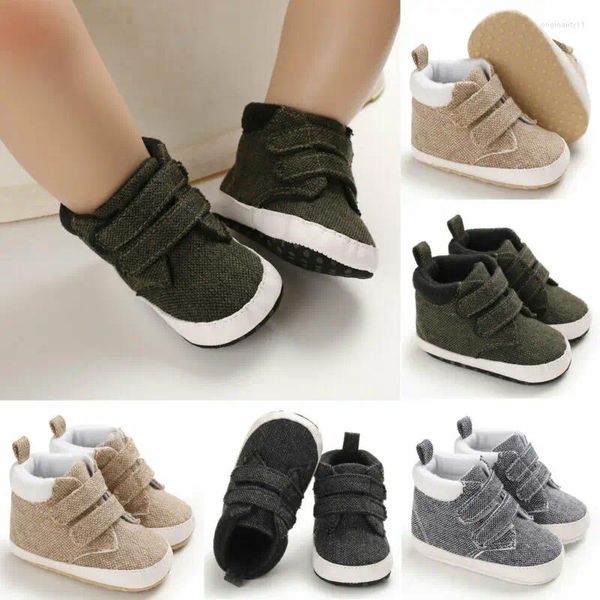 Bottes Toddler Baby Boys Girls Girls Chaussures First Walker High Top Sneakers Fashion Boy fille sans glissement 0-18 mois