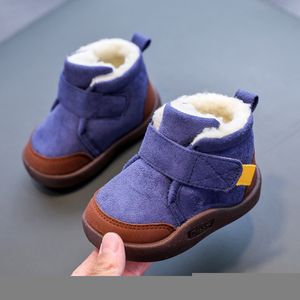 Bottes enfant en bas âge bébé hiver garçons fille chaude neige peluche fond doux chaussures pour bébés nés baskets en plein air enfants 221028