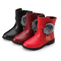 Bottes pour tout-petit enfants enfants bébé fille princesse chaussures de mode en cuir Kinder Laarzen Meisjes # y4