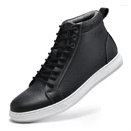 Laarzen Top Merk Lederen Sneakers Voor Mannen Jongens Hoge Lace Up Sportschoenen Casual Dagelijks Leven Skateboard Heren SL99889