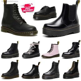 Boots Top Quality Marten designer boots woman doc martennss womens loafers men All blacks Fashion drss Martin platform booties winter snowAJIH AJIH