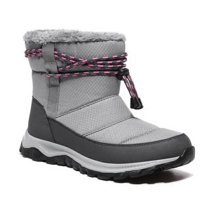 Botas Top Snow High Shoes Mujer Invierno Outdoor Walking Sneakers Moda Felpa Warm Velvet Antideslizante para clima frío
